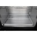 Schwarzer Kühlschrank mit 370 Liter - 1 Glastür, mobil, LED-Innenbeleuchtung