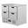 Polar Arbeitstisch Mit Kühlschrank, Edelstahl, 4 Schubladen