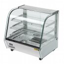 Buffalo Warmhaltevitrine 687x670x568mm mit 3 Roste 120 Liter und Rundumglas