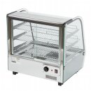 Buffalo Warmhaltevitrine 687x670x568mm mit 3 Roste 120 Liter und Rundumglas