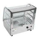 Buffalo Warmhaltevitrine 687x670x568mm mit 3 Roste 120 Liter und Rundumglas