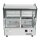 Buffalo Warmhaltevitrine 687x670x568mm mit 3 Roste 120 Liter und Rundumglas