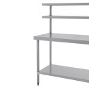 Vogue Arbeitstisch mit 2 Aufsätze und Grundboden 1200x1500x600mm aus Edelstahl