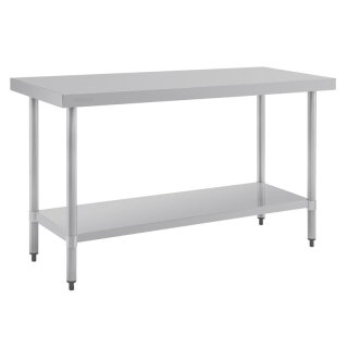 Vogue Arbeitstisch 900x1500x600mm mit Grundboden aus Edelstahl