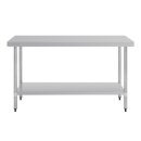 Vogue Arbeitstisch 900x1500x600mm mit Grundboden aus Edelstahl