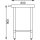 Vogue Arbeitstisch 900x1500x600mm mit Grundboden aus Edelstahl