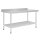 Vogue Arbeitstisch 900x1800x700mm mit Grundboden und Aufkantung aus Edelstahl