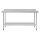 Vogue Arbeitstisch 900x1800x700mm mit Grundboden und Aufkantung aus Edelstahl