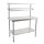 Vogue Arbeitstisch mit Aufsatz und Grundboden 1200x1500x600mm aus Edelstahl