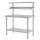 Vogue Arbeitstisch mit Aufsatz und Grundboden 1200x1500x600mm aus Edelstahl