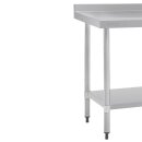 Vogue Arbeitstisch 900x1500x700mm mit Grundboden und Aufkantung aus Edelstahl