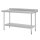 Vogue Arbeitstisch 900x1500x700mm mit Grundboden und Aufkantung aus Edelstahl