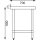 Vogue Arbeitstisch 900x1500x700mm mit Grundboden und Aufkantung aus Edelstahl