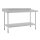 Vogue Arbeitstisch 900x1500x700mm mit Grundboden und Aufkantung aus Edelstahl