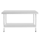 Vogue Arbeitstisch mit Grundboden 900x600x700mm aus Edelstahl