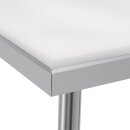 Vogue Edelstahl Arbeitstisch mit Schneidebrett – 90x90x60 cm, hygienisch, robust