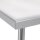 Vogue Edelstahl Arbeitstisch mit Schneidebrett – 90x90x60 cm, hygienisch, robust