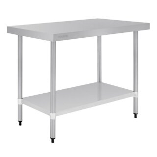 Vogue Arbeitstisch mit Grundboden aus Edelstahl 1200x900x600mm