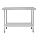 Vogue Arbeitstisch mit Grundboden aus Edelstahl 1200x900x600mm