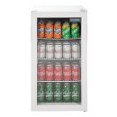 Polar Getränkekühlschrank mit 1 Glastür - 88 Liter, LED-Beleuchtung, weiß