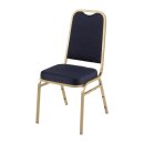 Bolero Bankettstühle mit quadratischer Lehne in blau