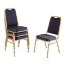 Bolero Bankettstühle mit quadratischer Lehne in blau