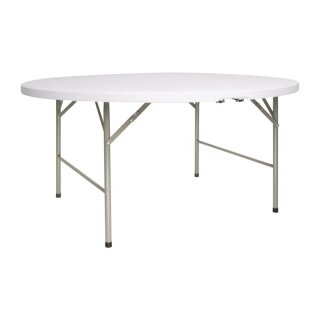 Bolero Buffettisch Klapptisch in weiß und rund Ø 153cm