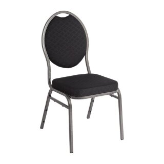Bolero Bankettstühle mit ovaler Rückenlehne in schwarz 4 Stück