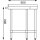 Vogue Arbeitstisch 900x800x600mm Eckelement mit Aufkantung und Grundboden