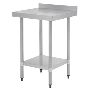 Kleiner Arbeitstisch mit Aufkantung und Grundboden 60x 60 xm Edelstahl