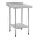 Kleiner Arbeitstisch mit Aufkantung und Grundboden 60x 60 xm Edelstahl