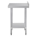 Kleiner Arbeitstisch mit Aufkantung und Grundboden 60x 60 xm Edelstahl