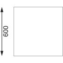 Kleiner Arbeitstisch mit Aufkantung und Grundboden 60x 60 xm Edelstahl