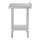 Vogue Edelstahl Arbeitstisch mit Aufkantung und Regalboden 60x60 cm