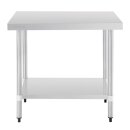 Vogue Edelstahl Arbeitstisch mit Unterboden 90 x 60 x 90 cm aus Edelstahl