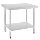 Vogue Edelstahl Arbeitstisch mit Unterboden 90 x 60 x 90 cm aus Edelstahl