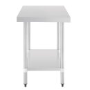 Vogue Edelstahl Arbeitstisch mit Unterboden 90 x 60 x 90 cm aus Edelstahl