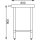 Vogue Edelstahl Arbeitstisch mit Unterboden 90 x 60 x 90 cm aus Edelstahl