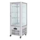 Polar Kuchenvitrine mit 400 Liter - LED-Beleuchtung, mit Rollen, Silbergrau