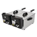 Caterlite Doppelfritteuse – 2x3,5L Edelstahl Tischfritteuse, 230V