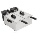 Caterlite Doppelfritteuse – 2x3,5L Edelstahl Tischfritteuse, 230V
