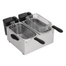 Caterlite Doppelfritteuse – 2x3,5L Edelstahl Tischfritteuse, 230V