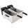 Caterlite Doppelfritteuse – 2x3,5L Edelstahl Tischfritteuse, 230V