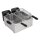 Caterlite Doppelfritteuse – 2x3,5L Edelstahl Tischfritteuse, 230V