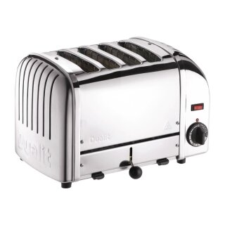 Dualit Toaster mit 4 Schlitzen - 130 Scheiben pro Stunde, 2,2 kW, Chrom