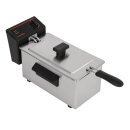 Caterlite Fritteuse 3,5L Edelstahl – Elektro Tischgerät mit Korb, 2 kW, 230V
