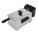 Caterlite Fritteuse 3,5L Edelstahl – Elektro Tischgerät mit Korb, 2 kW, 230V