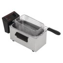 Caterlite Fritteuse 3,5L Edelstahl – Elektro Tischgerät mit Korb, 2 kW, 230V