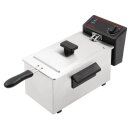 Caterlite Fritteuse 3,5L Edelstahl – Elektro Tischgerät mit Korb, 2 kW, 230V