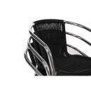 Bolero Korbstühle aus Aluminium und PE-Geflecht in schwarz 4 Stück